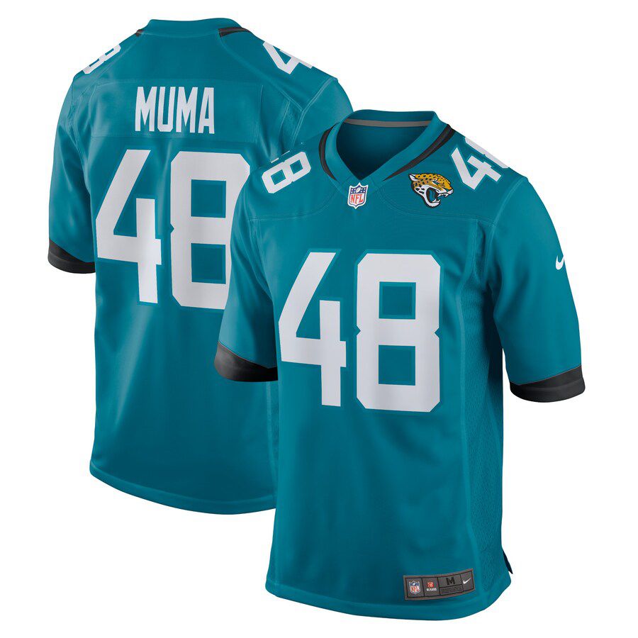 Men Jacksonville Jaguars 48 Chad Muma Nike Teal Game NFL Jersey